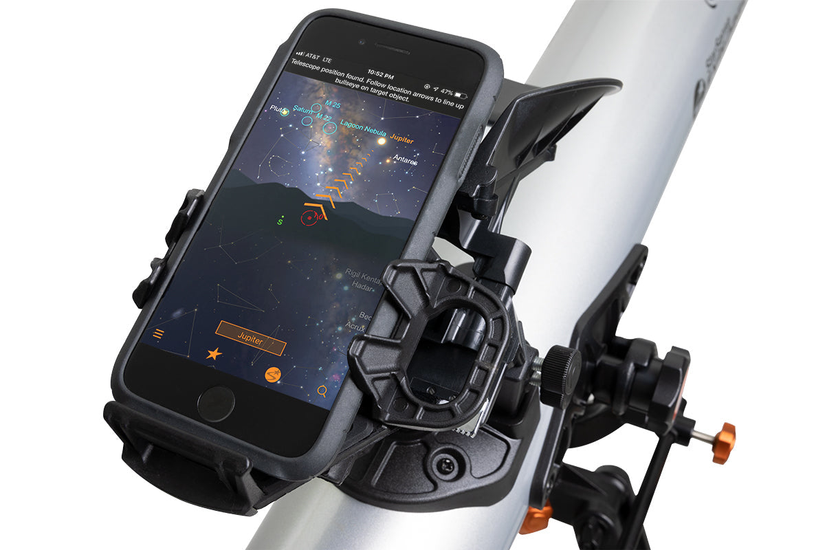 Celestron StarSense Explorer LT 70AZ – Refraktor, 70 mm f/10, 700 mm Brennweite, 165× Vergrösserung, silber