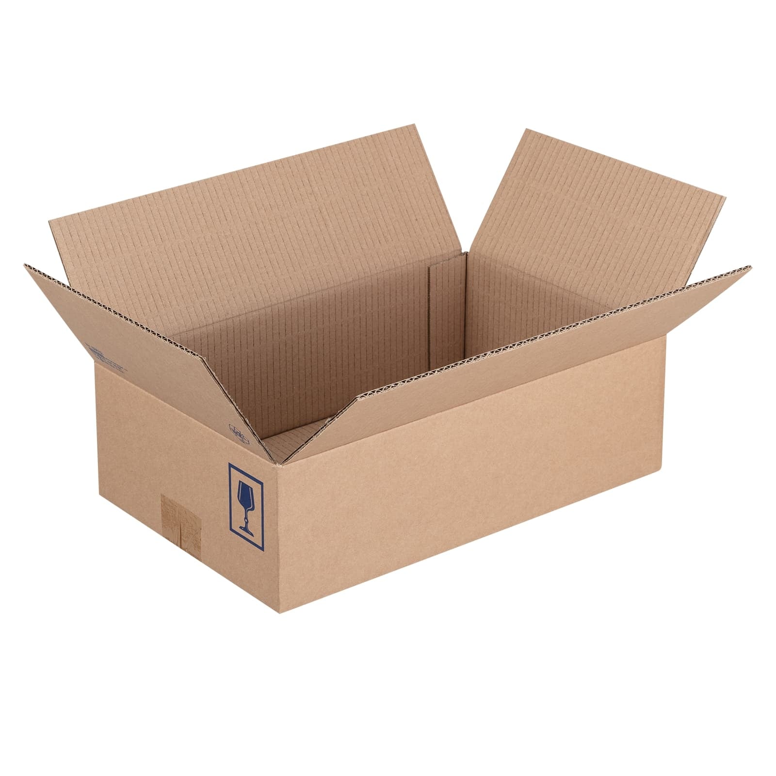 Brieger Versandkarton VinoPac – für 1 Flasche – 370 × 125 × 101 mm, braun, 1 Stk.
