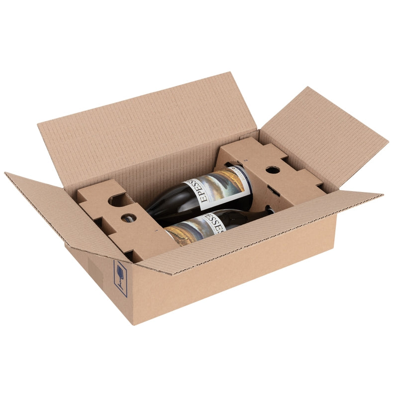 Brieger VinoPac – für 2 Flaschen, 370 × 220 × 101 mm, Braun