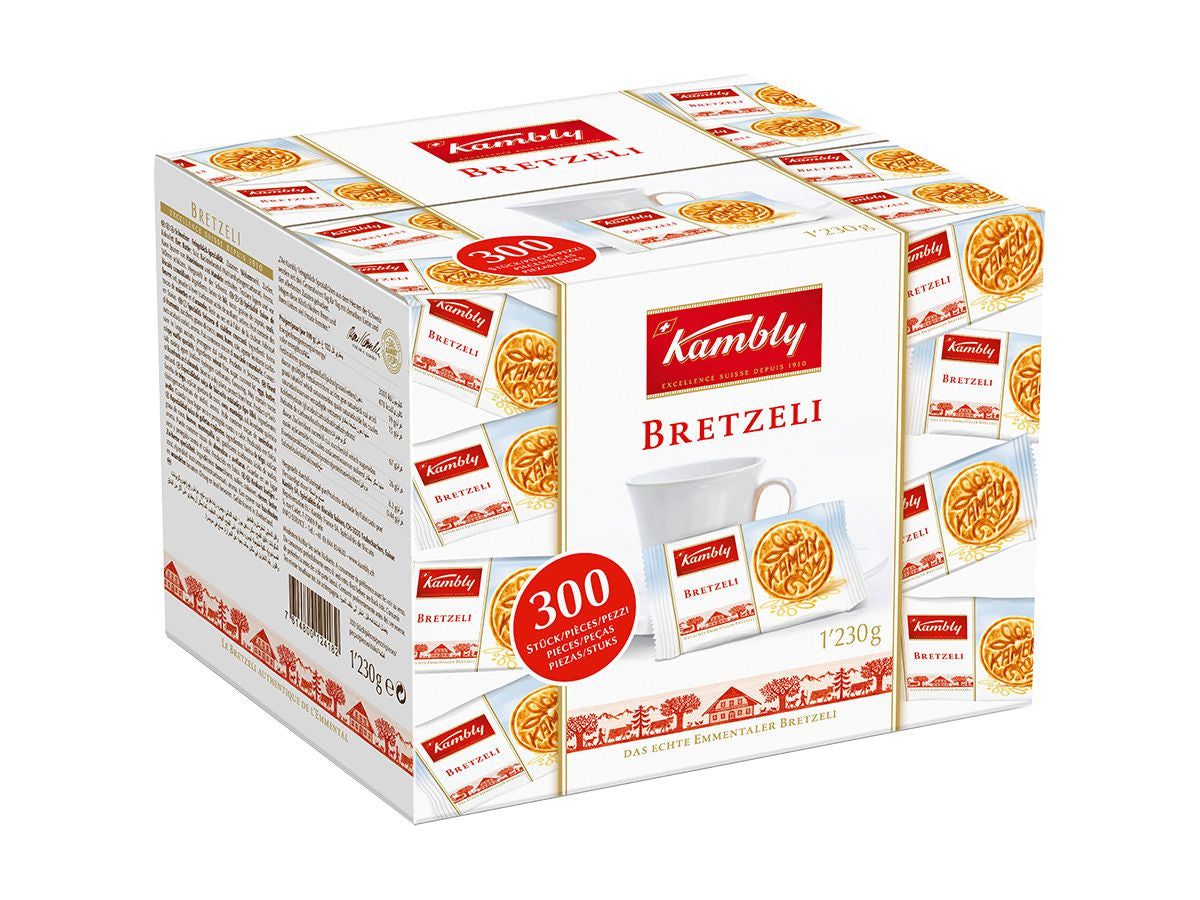 Kambly Bretzeli Portionen – Natur – 300 Stück, 1,23 kg