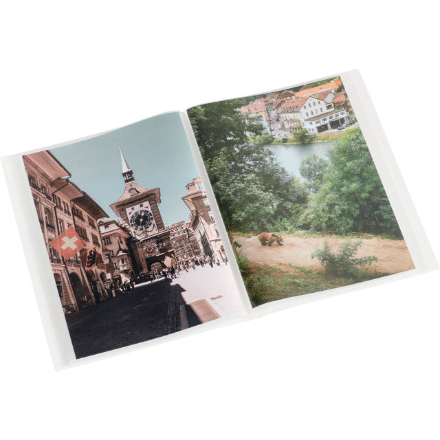 Kolma Sichtbuch Vario – 40 Sichttaschen, A4, mit Fronttasche, glatt, glänzend, weiss, Kunststoff