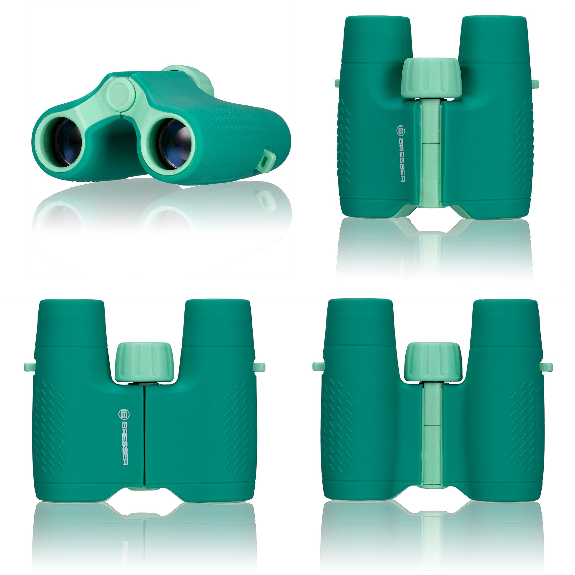 Bresser Optics Bresser Junior Kinderfernglas – 6×21, Sichtfeld 126 m – ab 6 Jahren – grün