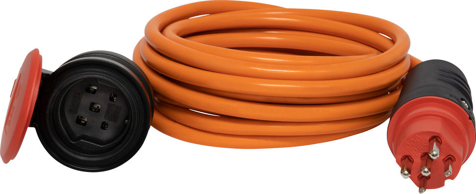 Brennenstuhl Netzkabel, T25 auf T25, IP55, 400 V, 5 m, Orange, 1166752832