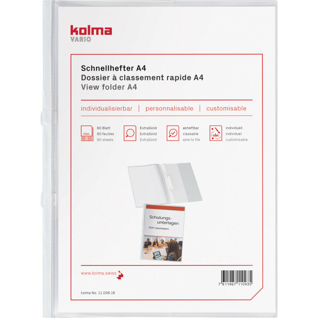 Kolma Sammelmappe für A4, Kunststoff, Weiss