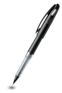Pentel Tradio Stylo – Tintenroller, mit Kappe, 0,4–0,7 mm, schwarz, für Linkshänder