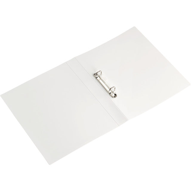 Kolma Zeigebuch – A4 Hochformat – 2-Ring Bügelmechanik, Ø 20 mm, Rücken 27 mm – Weiss, Kunststoff, mit Niederhalter