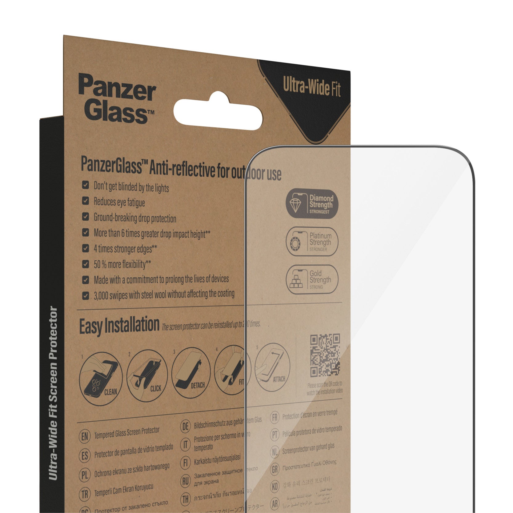PanzerGlass Displayschutzglas – für Apple iPhone 14 Pro – Hartglas, Transparent