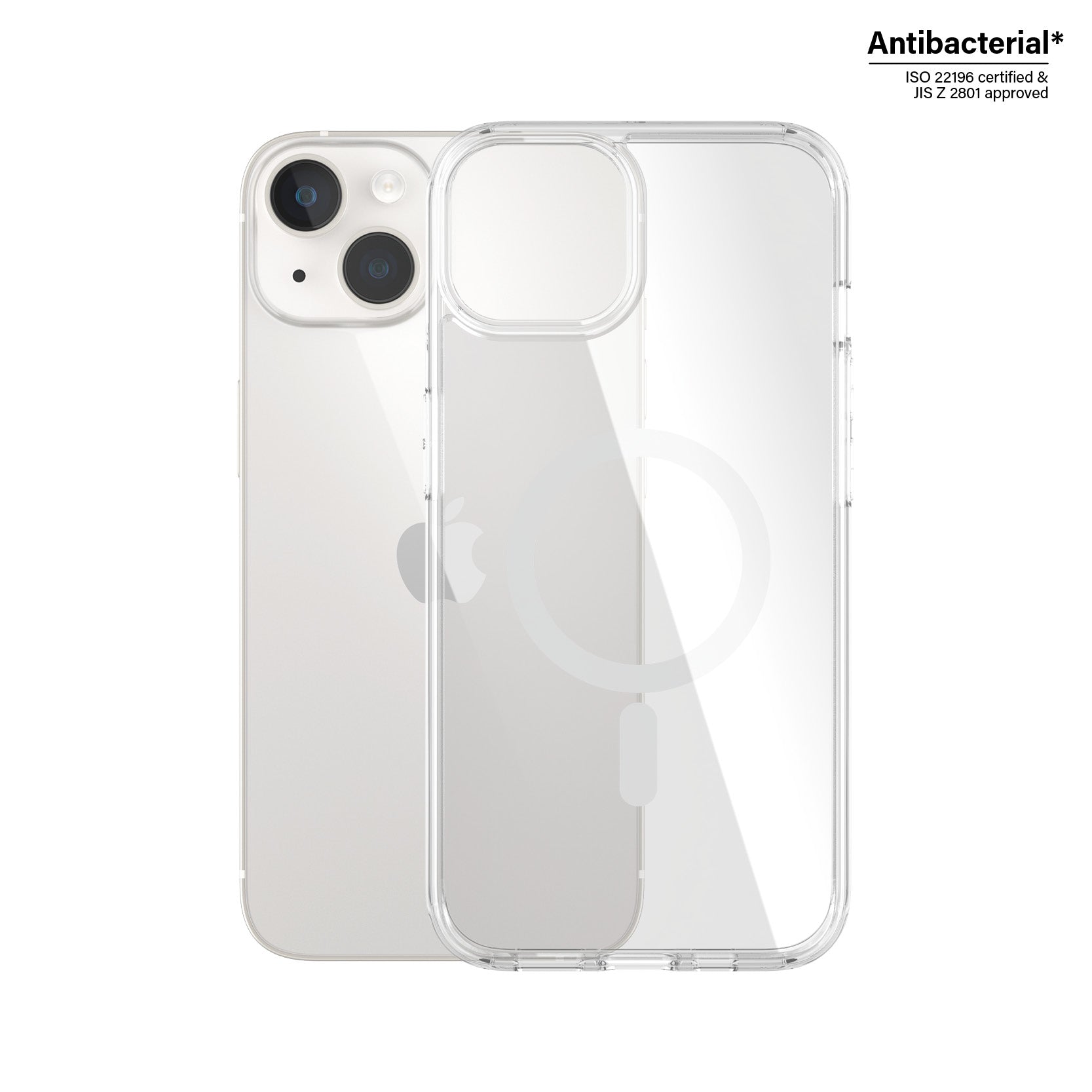 PanzerGlass HardCase Backcover – für Apple iPhone 14/13, Kunststoff, Transparent, bis 3,6 m sturzsicher