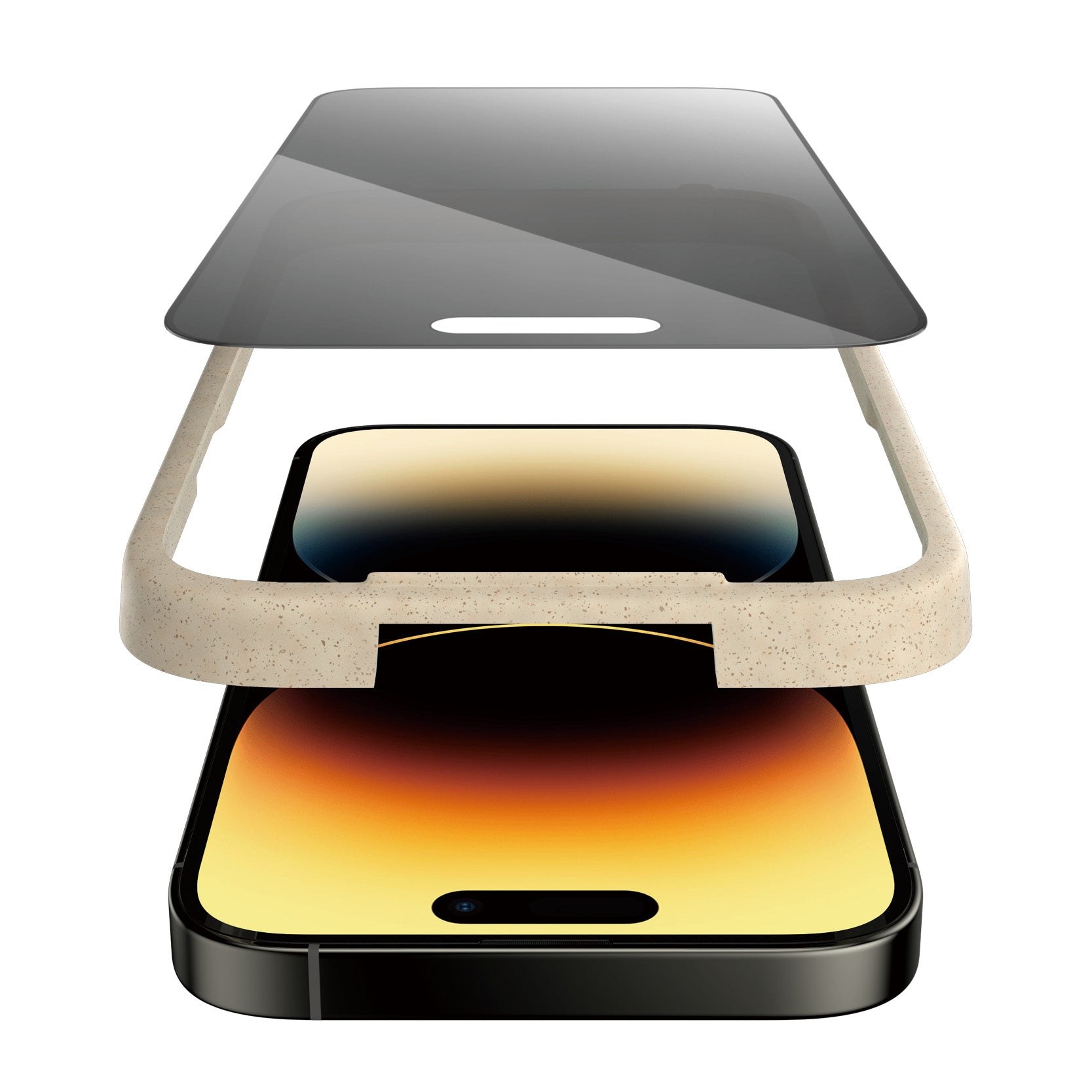 PanzerGlass Privacy-Filter (Panzerglas), Ultra-Wide Fit – für iPhone 14 Pro – mit Applikator