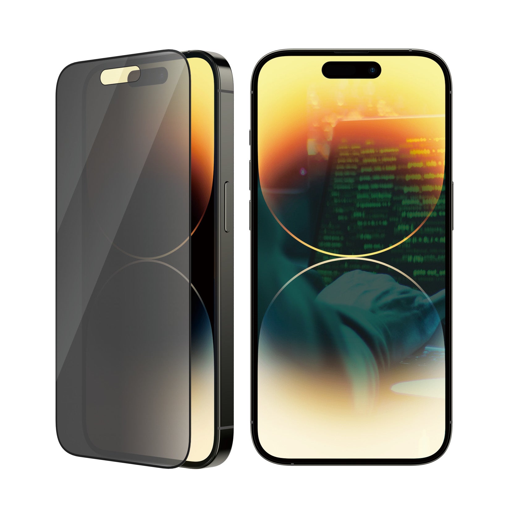 PanzerGlass Privacy-Filter (Panzerglas), Ultra-Wide Fit – für iPhone 14 Pro – mit Applikator