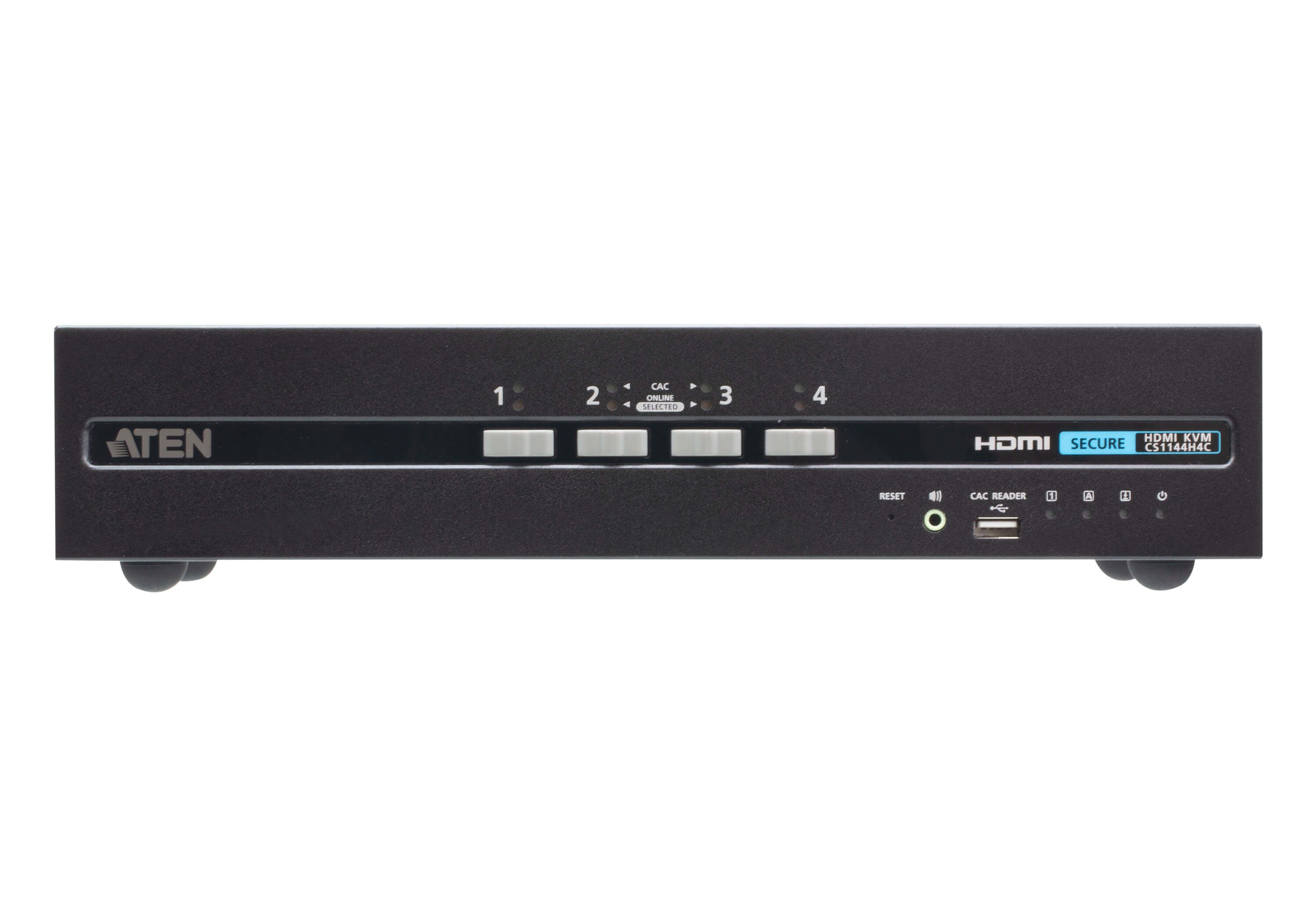 ATEN 4-Port HDMI Secure KVM-Switch – 3840 × 2160, USB 2.0-Hub, Audio, PSD PP v4.0