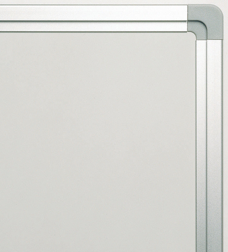 BEREC Whiteboard – 90 × 60 cm, Emaille, magnetisch, Aluminiumrahmen, Wandmontage, inkl. Ablageschale, Montagesatz