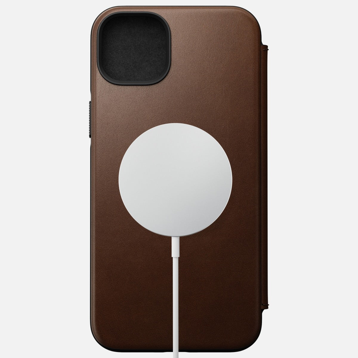 Nomad Moderne Wallethülle – für Apple iPhone 14 Plus, 3 Kartenfächer, Leder, Rost