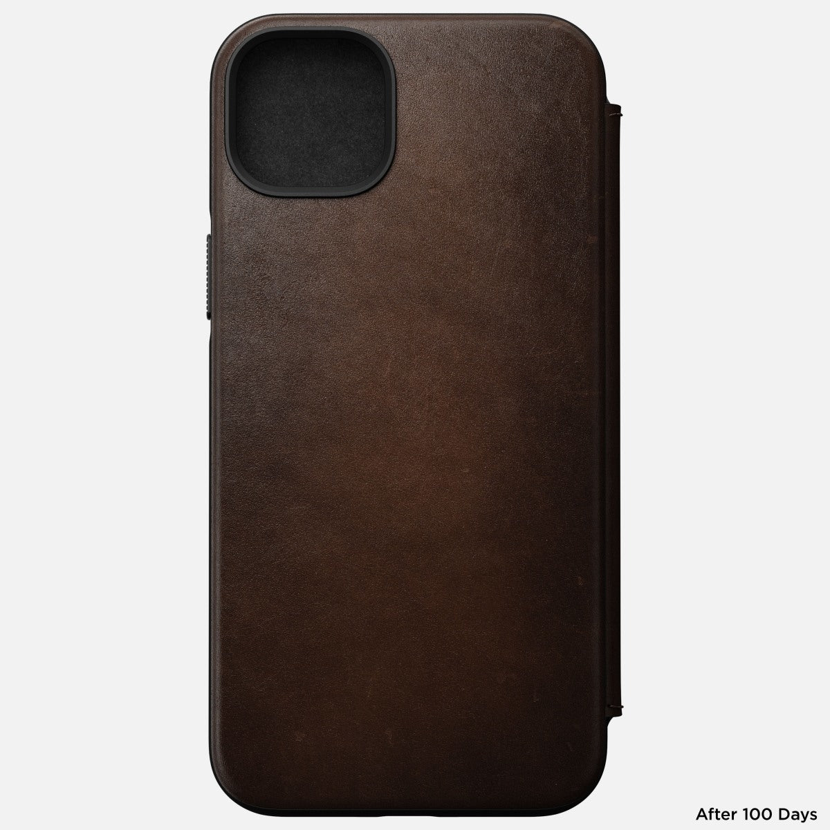 Nomad Moderne Wallethülle – für Apple iPhone 14 Plus, 3 Kartenfächer, Leder, Rost