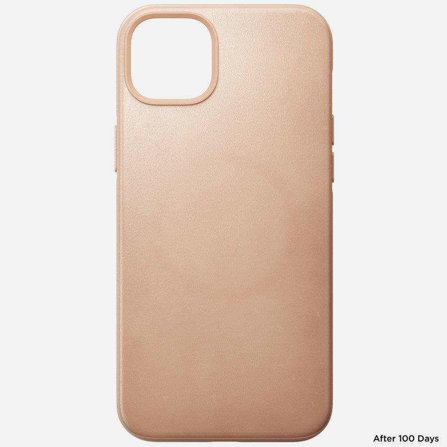 Nomad Modernes Backcover – für Apple iPhone 14 Plus, Leder+PC, Natural