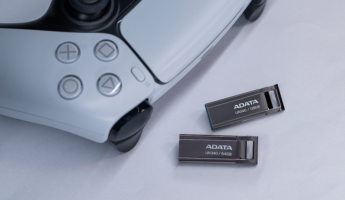 ADATA UR340 USB-Stick 64 GB – USB-A 3.2 Gen 2, 100 MB/s Lesen, mit Kappe, Metallgehäuse, Schwarz