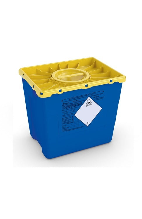 Müllcontainer EVO – 60 l – Kunststoff – Blau/Gelb – mit Deckel