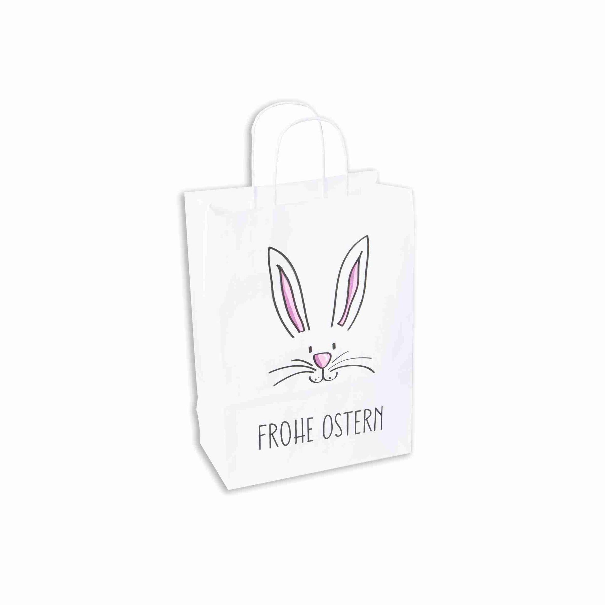 Model Geschenktasche Osterhasen-Motiv – 220 × 310 × 100 mm – wiederverwendbar – Ostern – 1 Stk., ab 100 Stk.