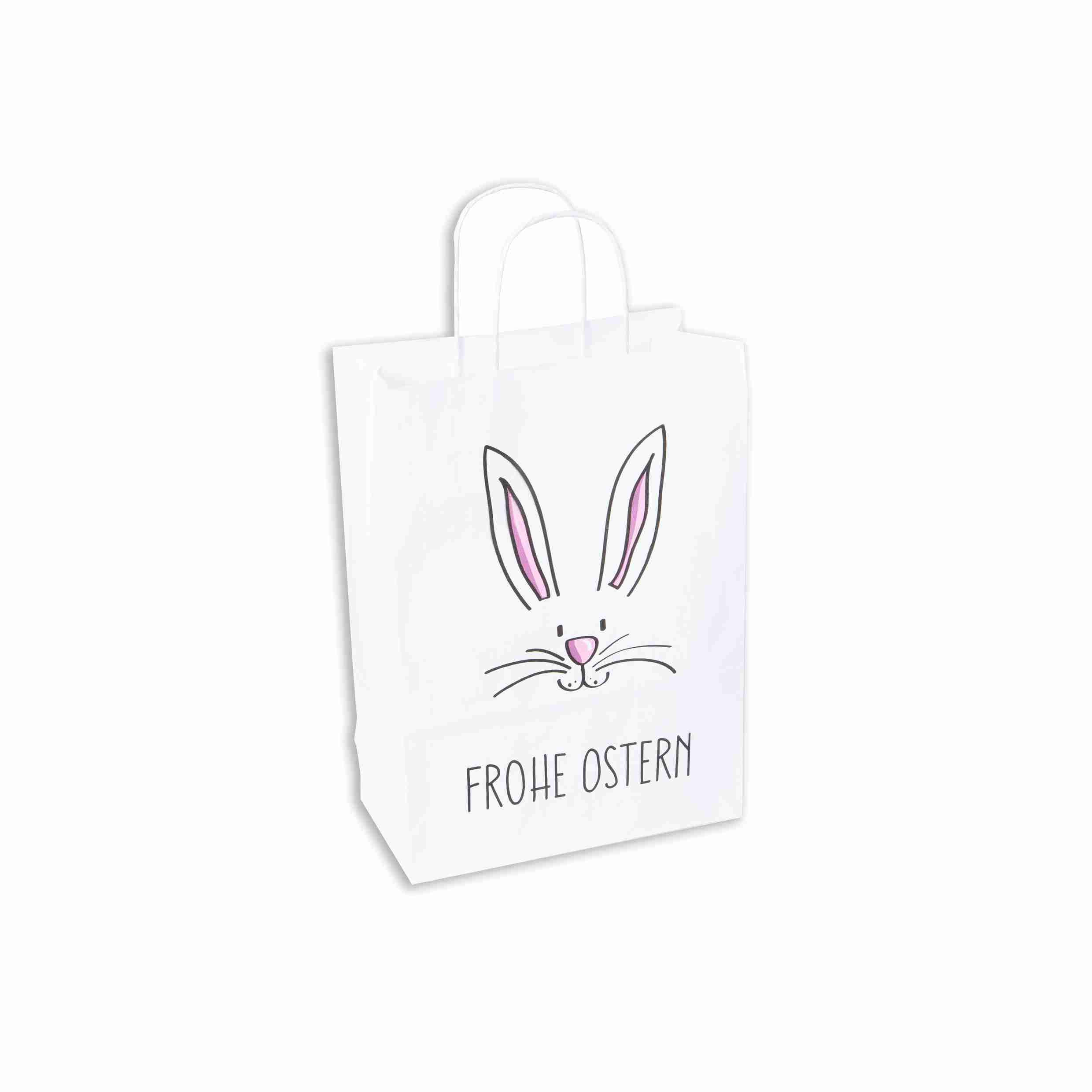Model Geschenktasche Osterhasen-Motiv – 220 × 310 × 100 mm – 1 Stk., ab 50 Stk.