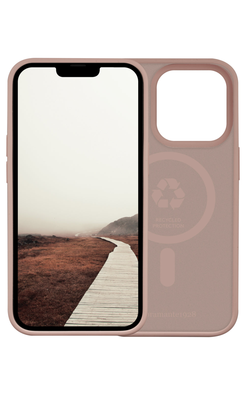 dbramante1928 Backcover – für Apple iPhone 14 Pro, Recycling-Kunststoff, Pink Sand