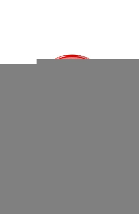 Mobiler Abfallsammler DISPO – 2,5 l – Kunststoff, rund – gelb/rot – mit Deckel