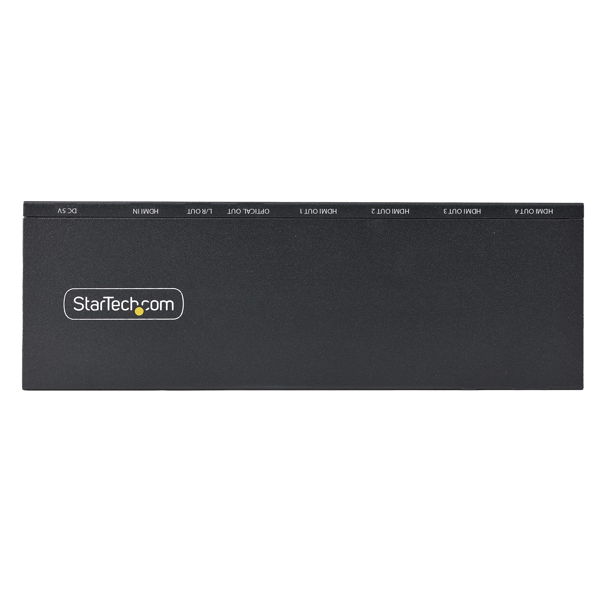 StarTech.com HDMI Splitter, 1×4, 4K@60 Hz, HDMI 2.0b, 5 m, Skalierer, 3,5 mm/Optisch, Schwarz