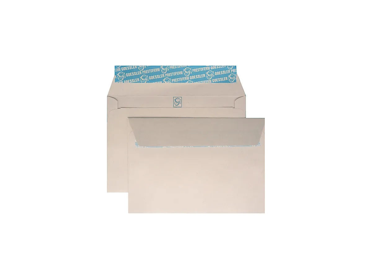 Goessler Couvert C4, ohne Fenster, selbstklebend, grau, 120 g/m² – 250 Stk.