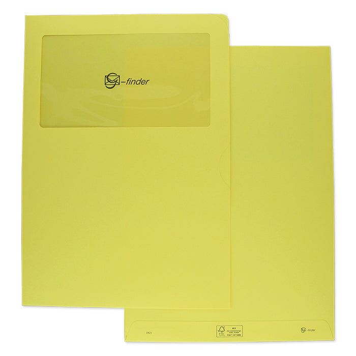 Goessler Sichtmappe – Gelb, Papier, Fenster, 100er-Pack