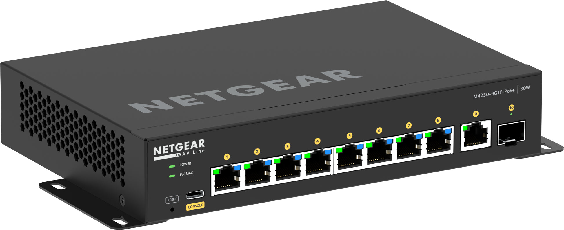 NETGEAR GSM4210PD-100EUS – Managed Switch – 8×GbE, L2+/L3, PoE+ 110 W, 19" Rack