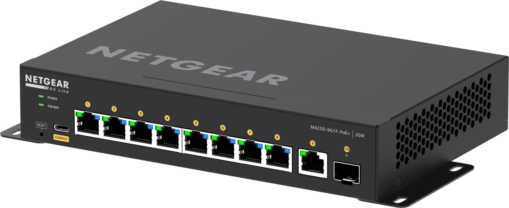 NETGEAR GSM4210PD-100EUS – Managed Switch – 8×GbE, L2+/L3, PoE+ 110 W, 19" Rack