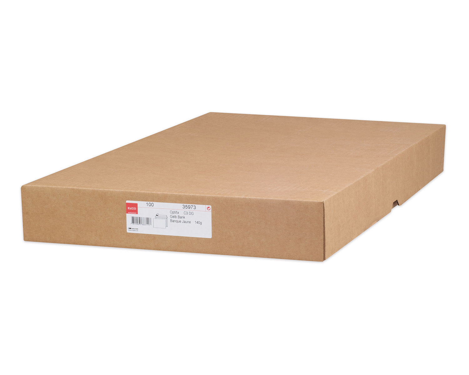 Elco Couvert C3, ohne Fenster, selbstklebend, gelb, 140 g/m² – 100 Stk.