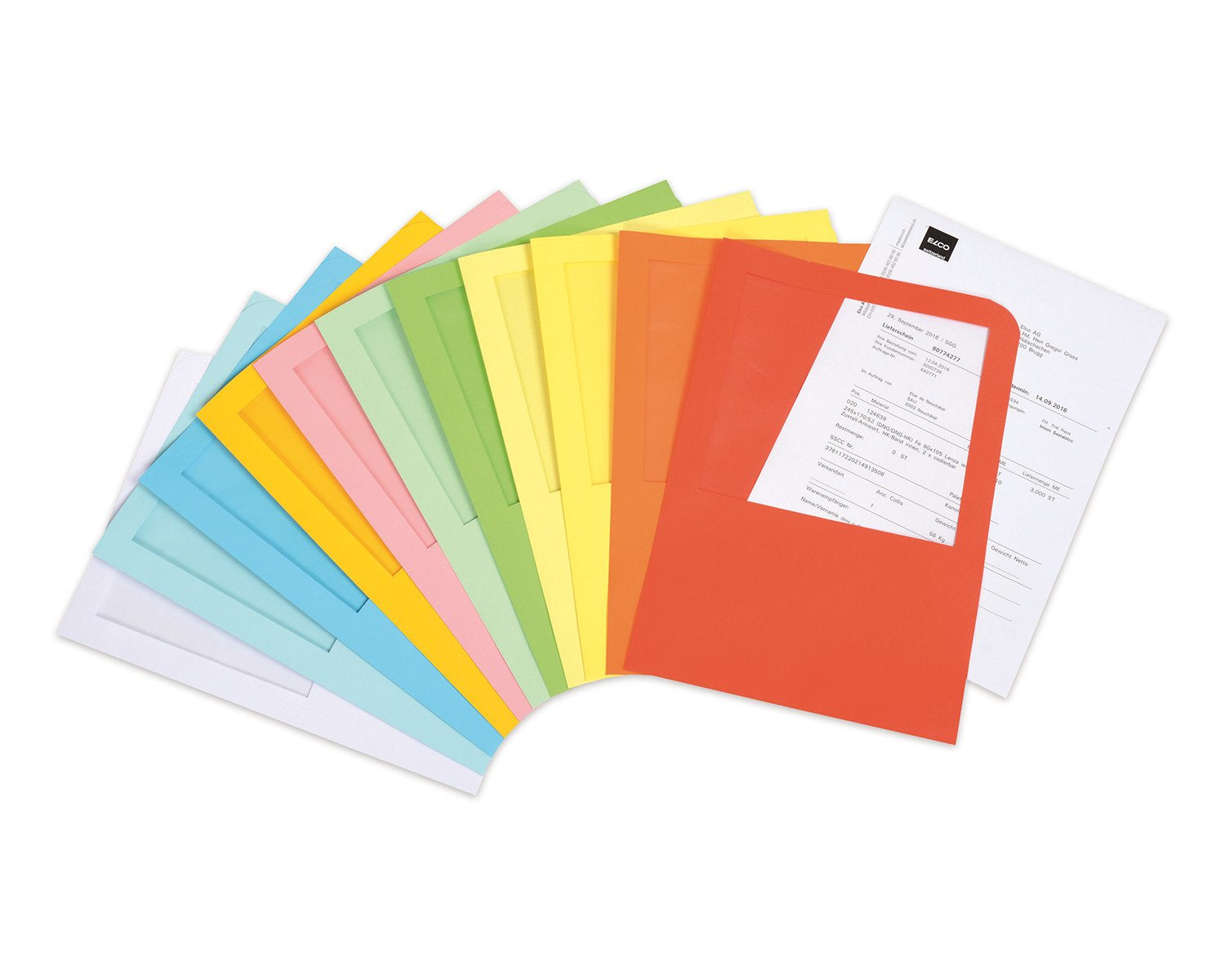 Elco Sichtmappe A4 – Weiss, Papier, 100er-Pack