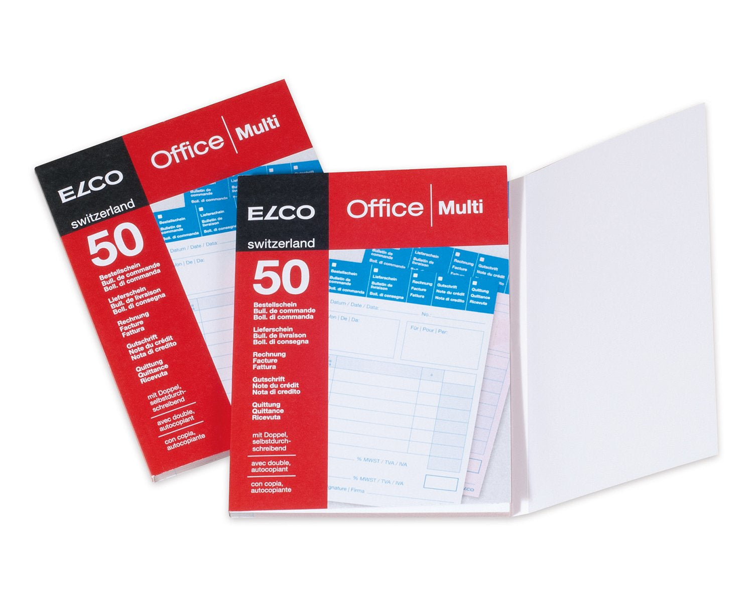 Elco Durchschreibeblock – mehrsprachig, 50 Blatt, A5