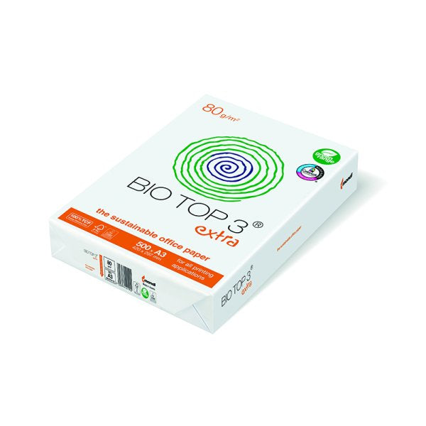 Antalis Bio Top 3 Extra Kopierpapier Weiss – A3, 80 g/m², 500 Blatt