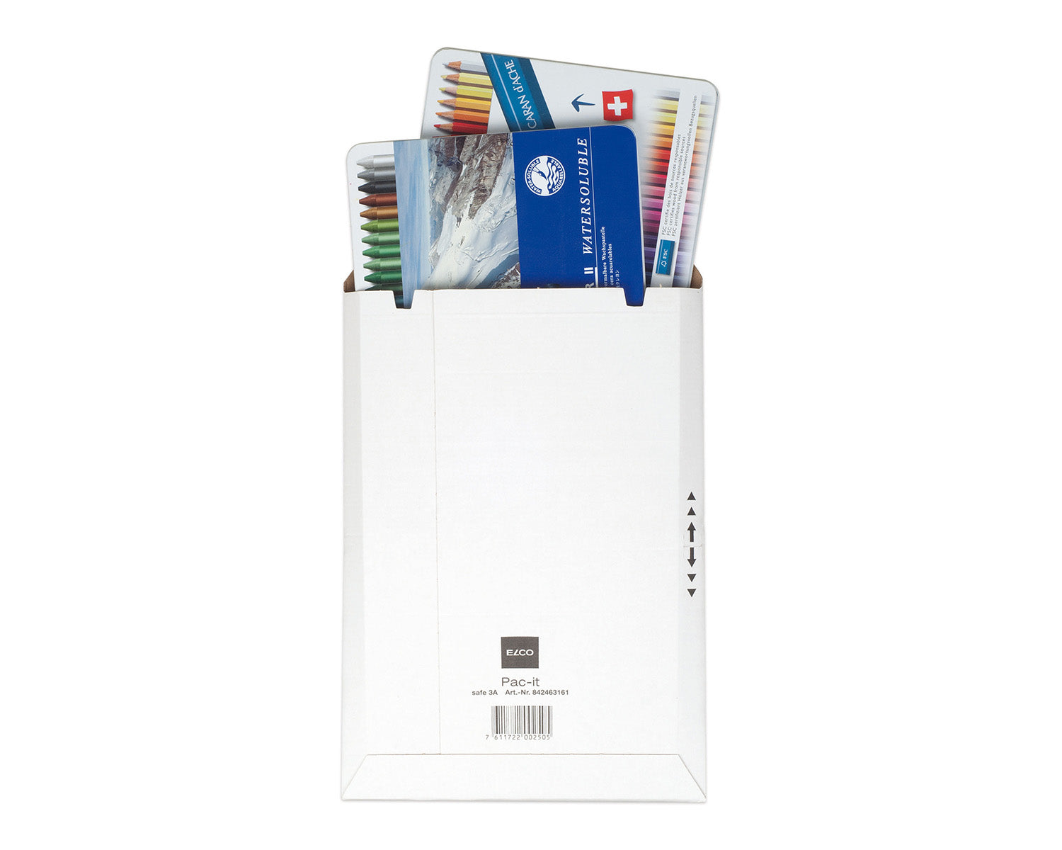 Elco Karton-Versandtasche – 250 × 353 mm, selbstklebend, mit Aufreissband, Karton, weiss – 100 Stk.