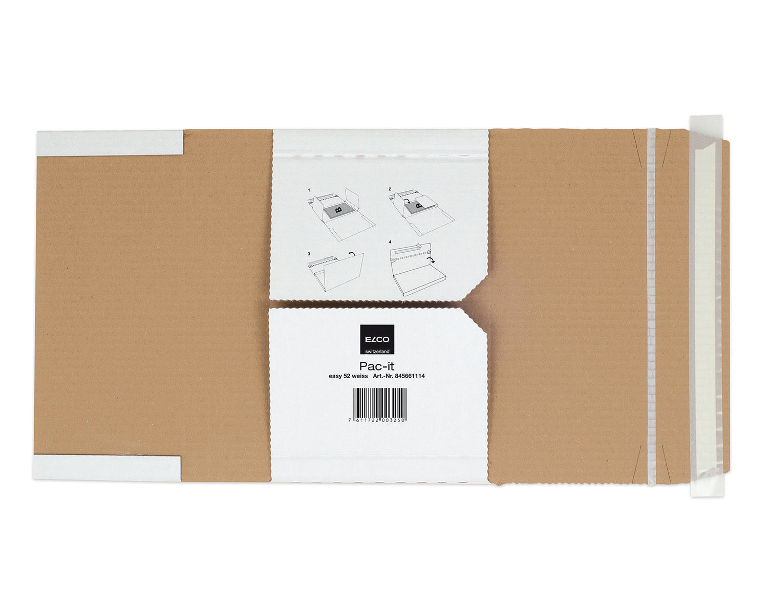 Elco Versandverpackung, weiss, mit Beschriftungsfeldern – 280 × 170 × 71 mm – 2 Stk.