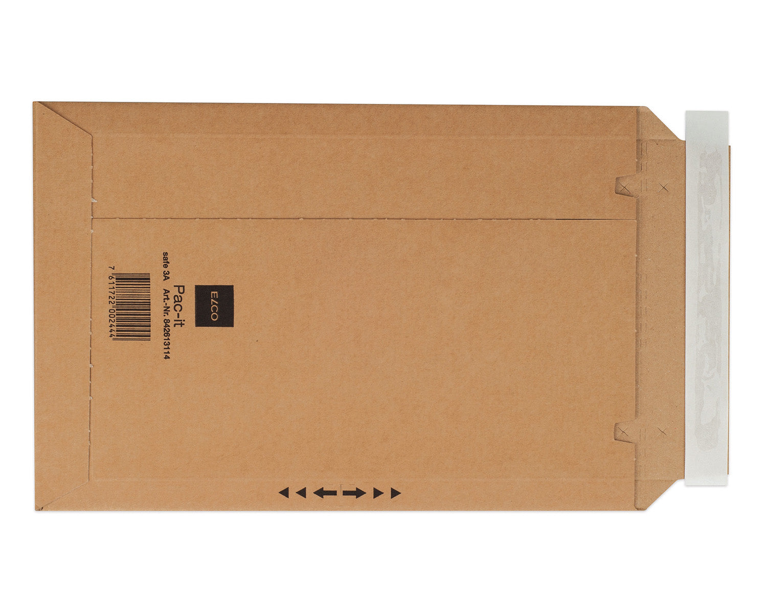 Elco Pac-it SAFE Karton-Versandtasche – B4, ohne Fenster, selbstklebend, mit Aufreissband, braun – 25 Stk.