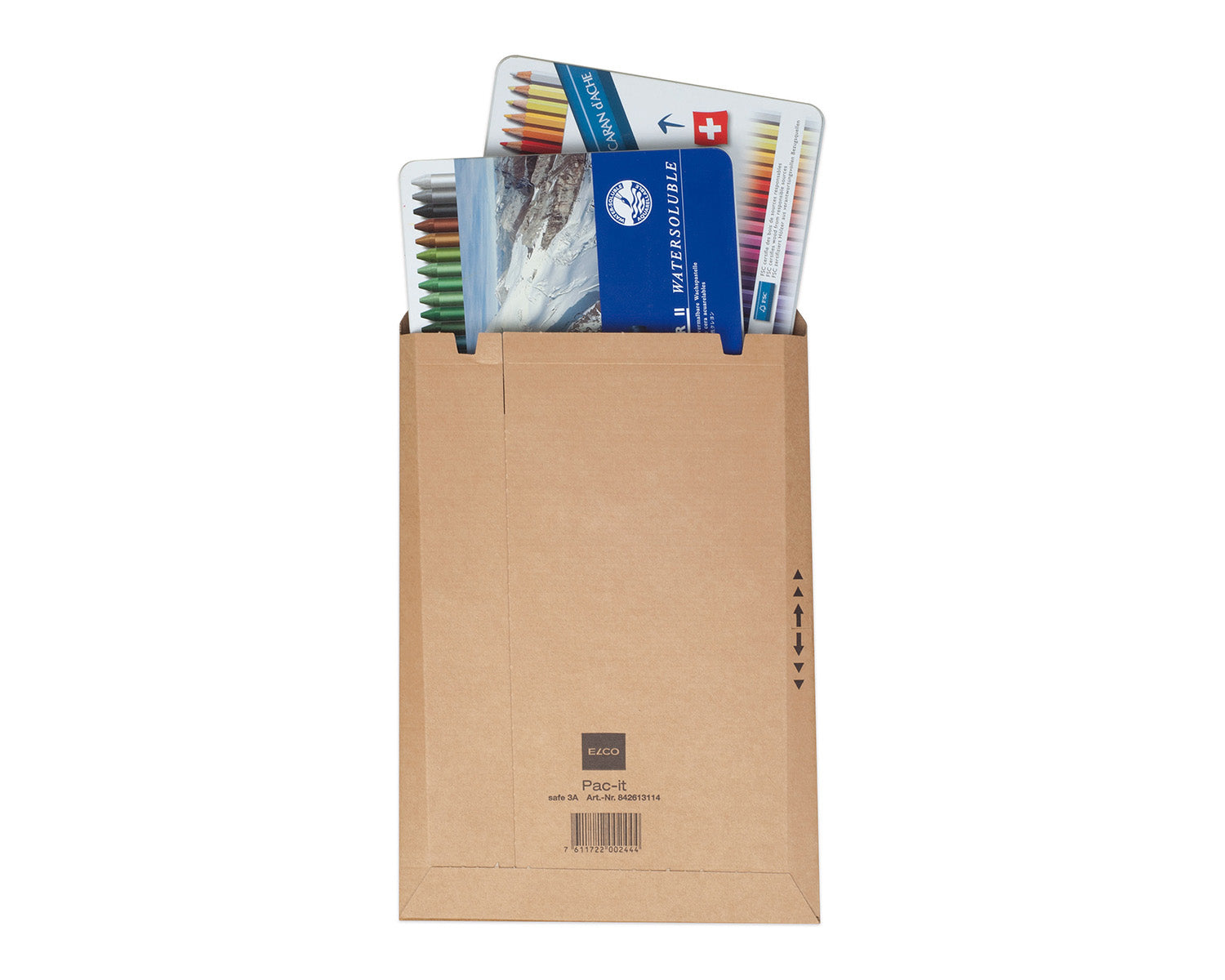 Elco Pac-it SAFE Karton-Versandtasche – B4, ohne Fenster, selbstklebend, mit Aufreissband, braun – 25 Stk.
