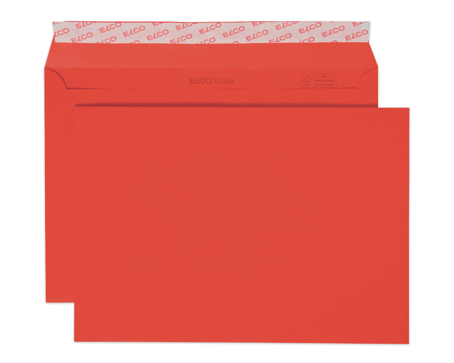 Elco Couvert C5, ohne Fenster, selbstklebend, rot, 100 g/m² – 250 Stk.