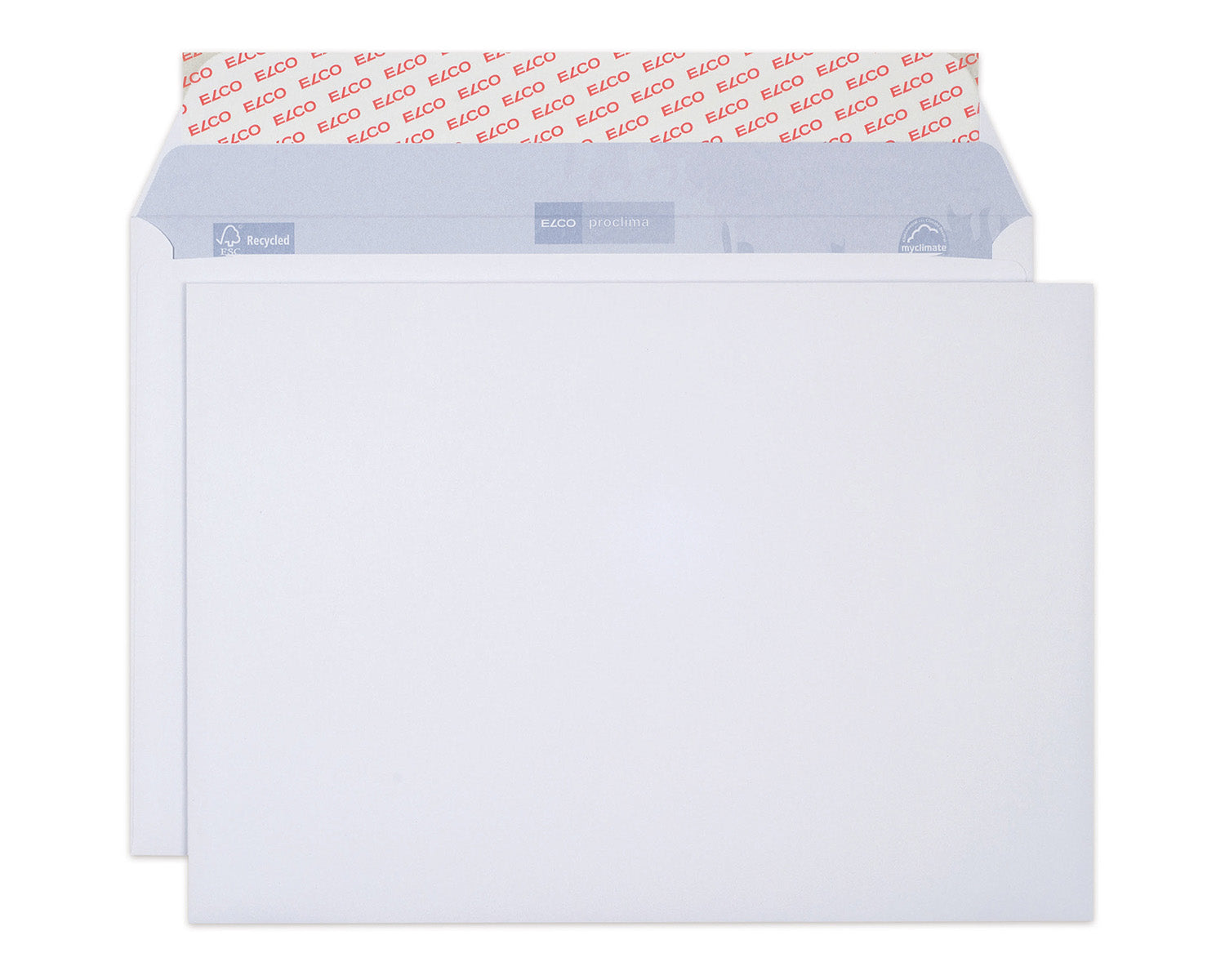 Elco Couvert C6, ohne Fenster, selbstklebend, weiss, 100 g/m², mit Innendruck – 50 Stk.