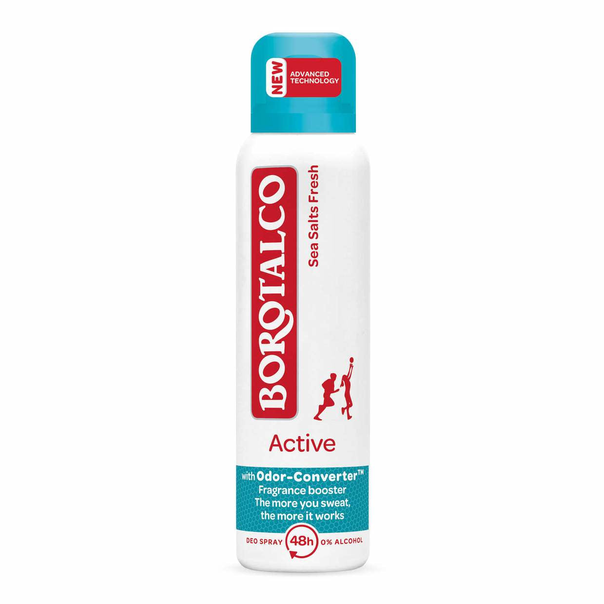 Borotalco Deo Spray Active Blue Fresh – Meersalz, 48 h Schutz – 150 ml