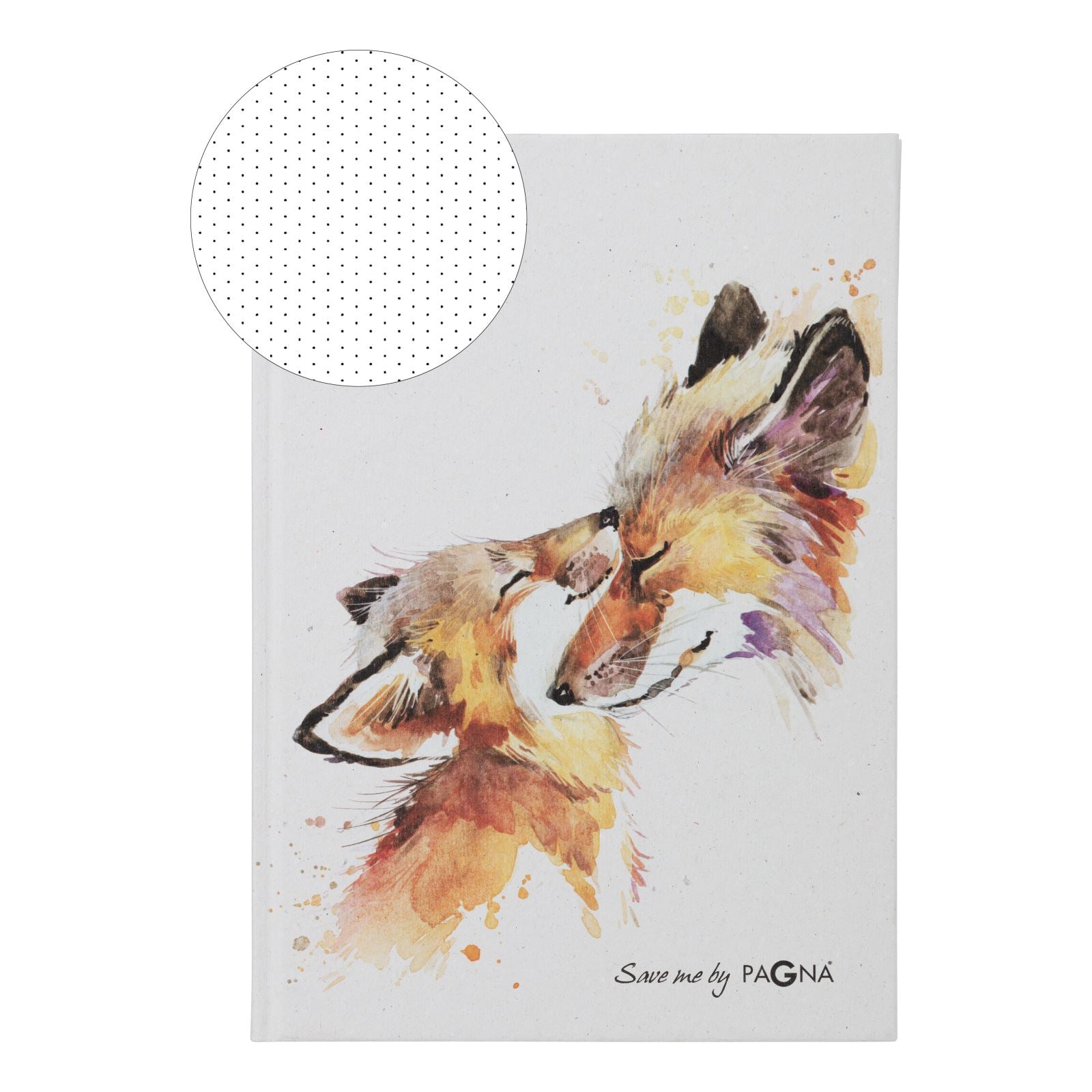 Pagna Notizbuch A5, punktkariert, Fadenheftung, Karton, 128 Seiten, 70 g/m² – weiss