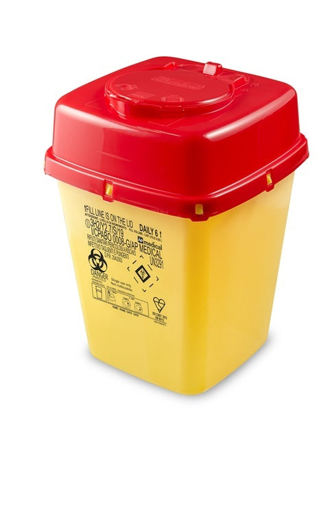 Recyclingbox Daily – Kunststoff, quadratisch – gelb – mit Deckel