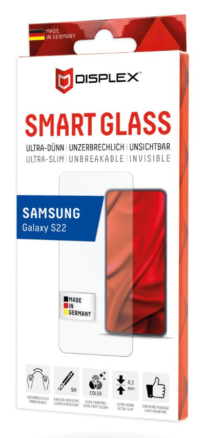EVI Displex Smart Glass – Schlagfest, Staubresistent, Samsung Galaxy S22
