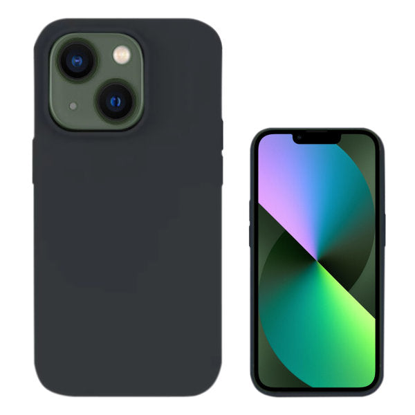 4smarts Backcover – für Apple iPhone 14, Mikrofaser+Silikon, Schwarz, tropfsicher, kratzresistent, schockresistent