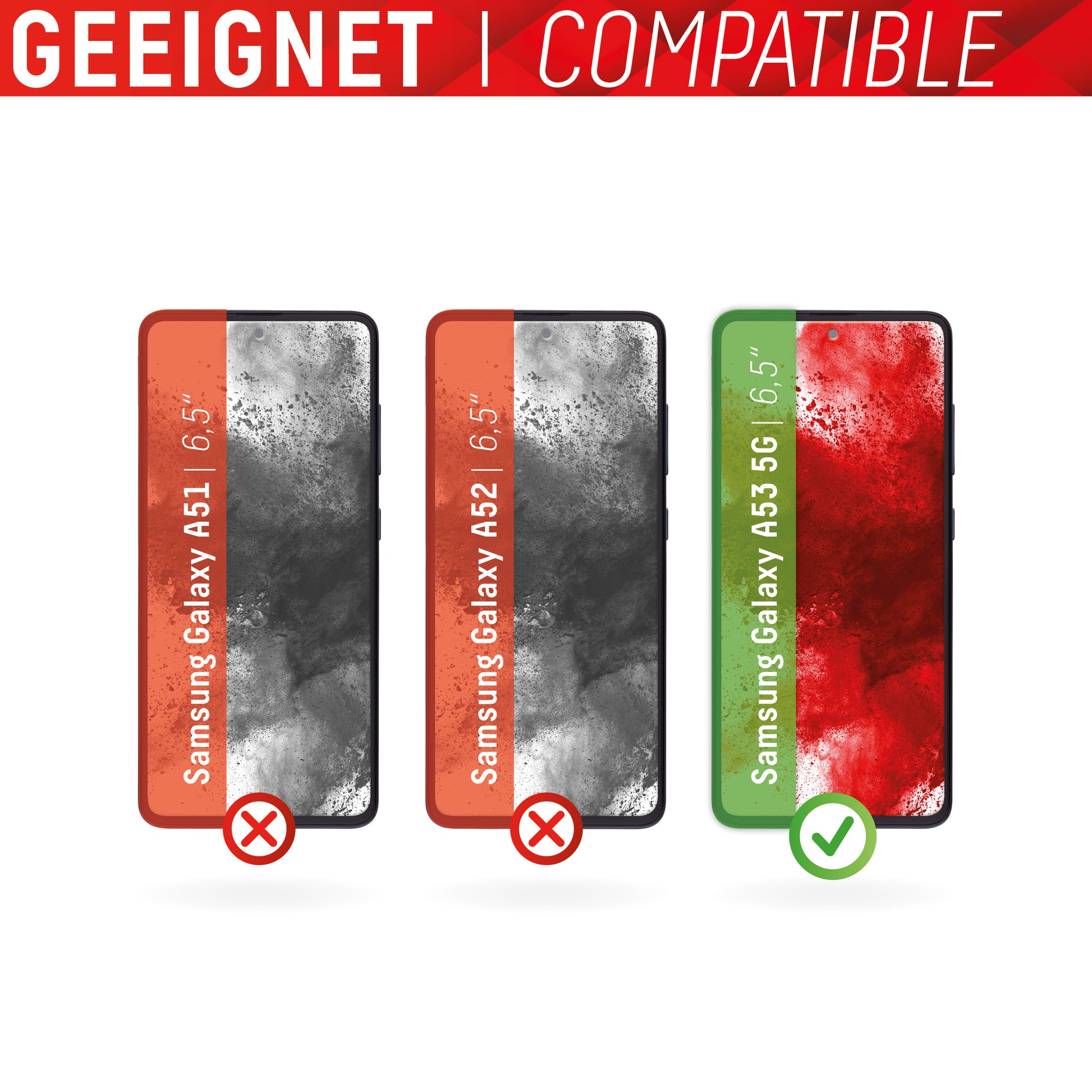 Displex Displayschutz (Panzerglas), 10H – für Galaxy A53 5G – mit Applikator