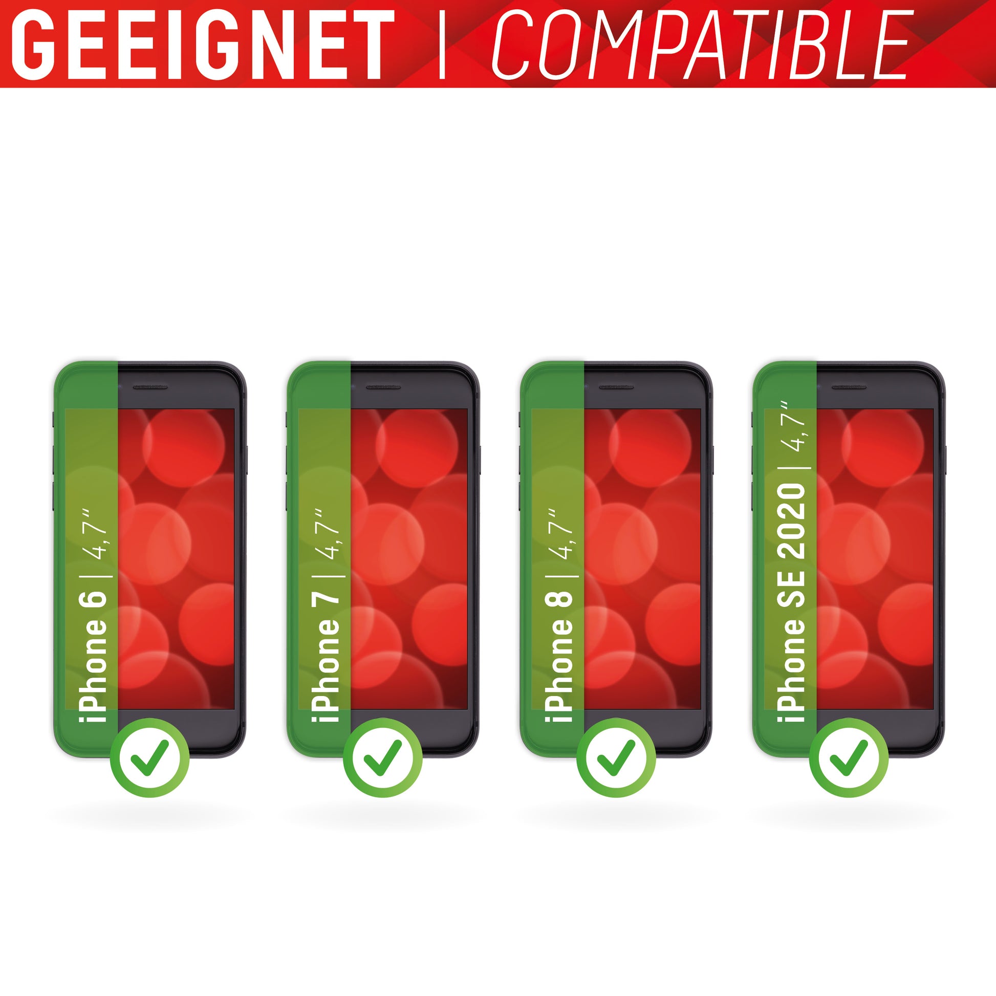 Displex Displayschutz (Panzerglas), 9H – für iPhone 6/iPhone 7/iPhone 8 und andere