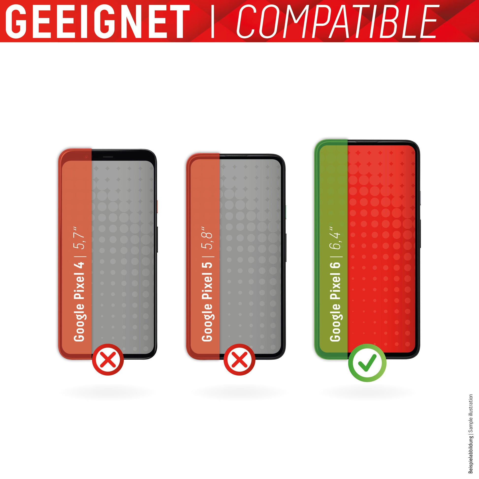 Displex Displayschutz (Panzerglas), 9H – für Pixel 6