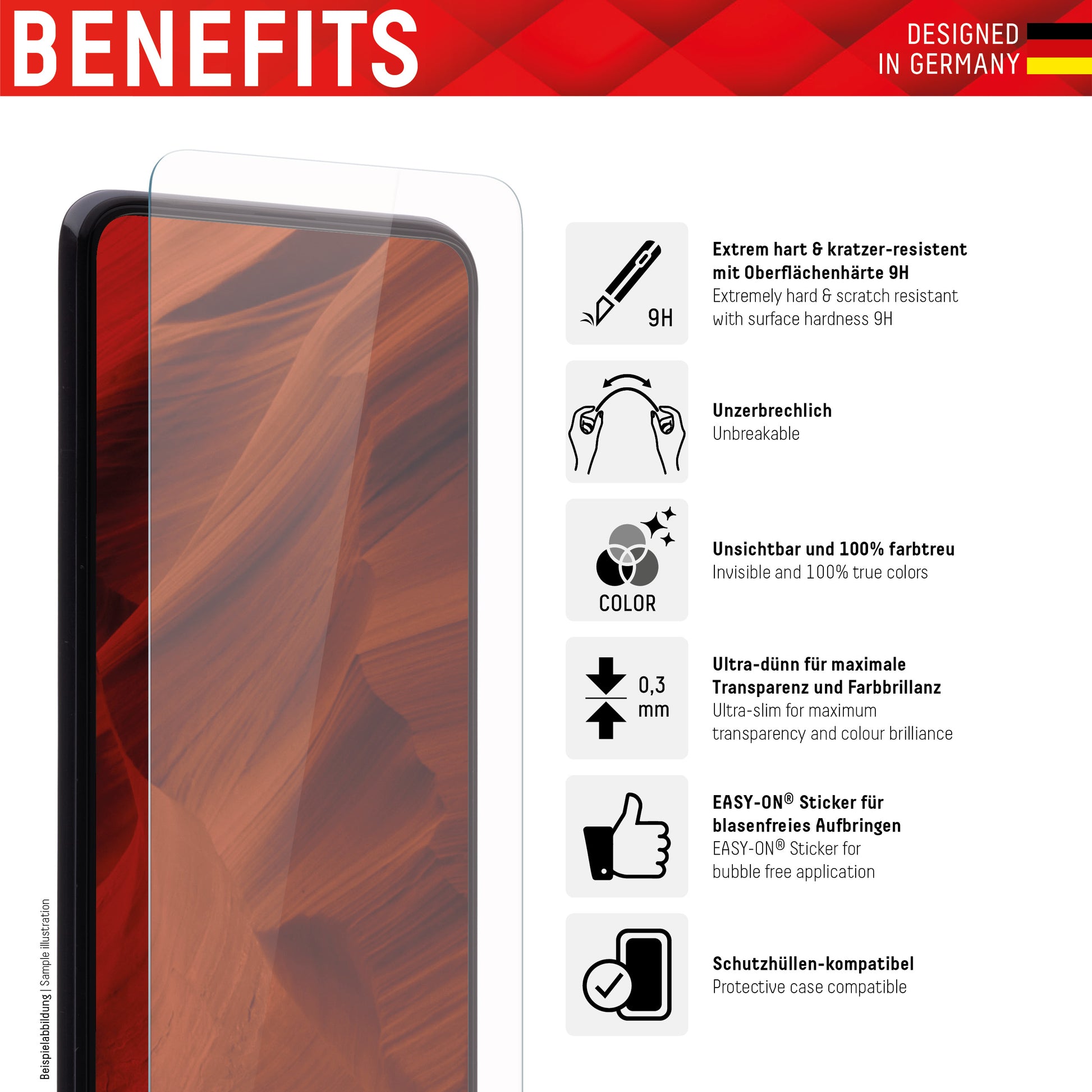 Displex Displayschutz (Panzerglas), 9H – für Nokia X10/X20