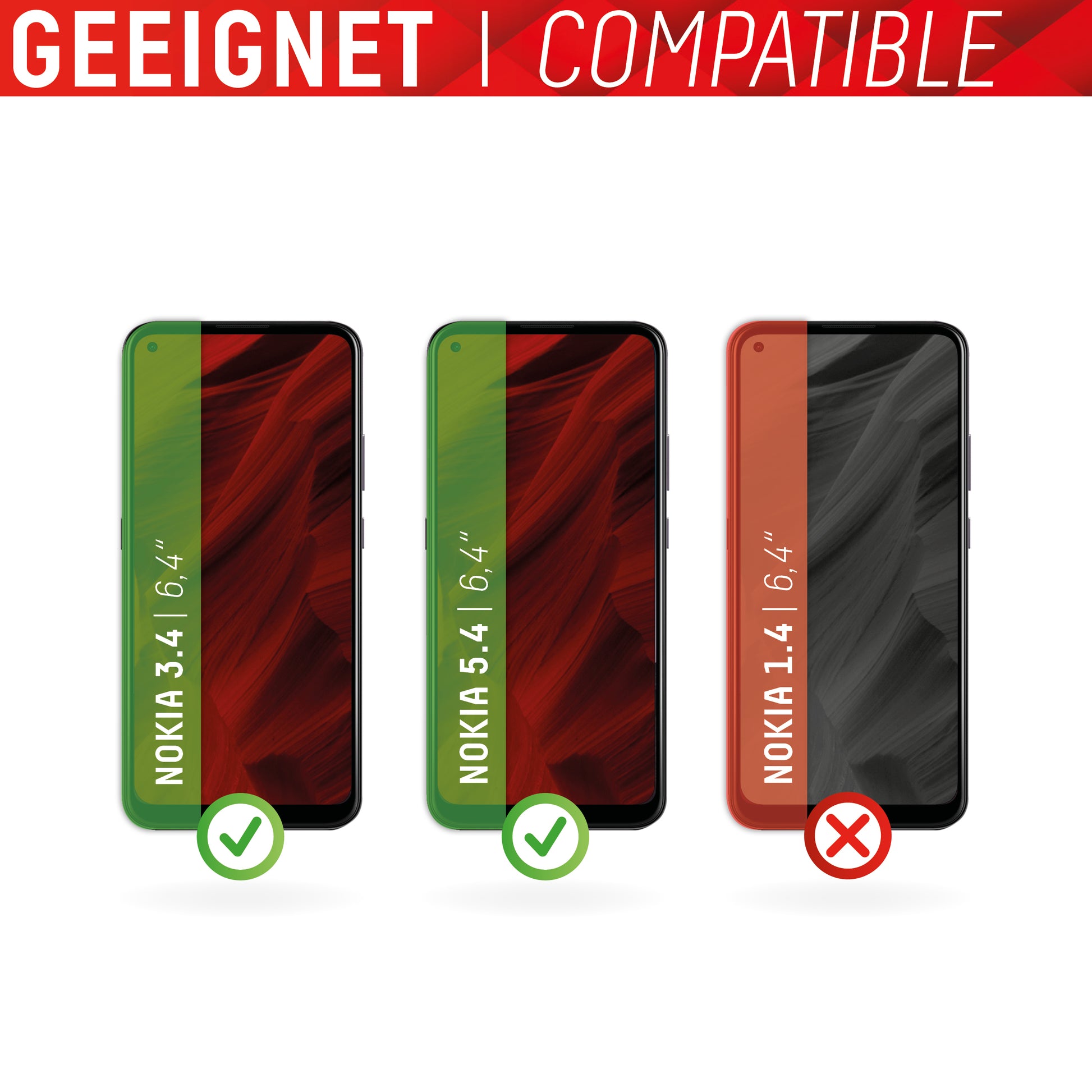 Displex Displayschutz (Panzerglas), 9H – für Nokia 3.4/5.4